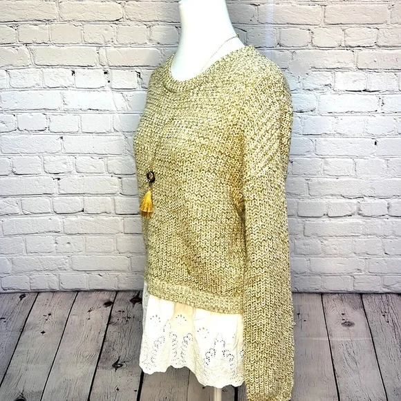 Altar’d State Eyelet Hem Sweater - Picture 2 of 5